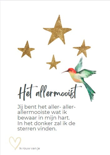 Kaart Ik rouw van je