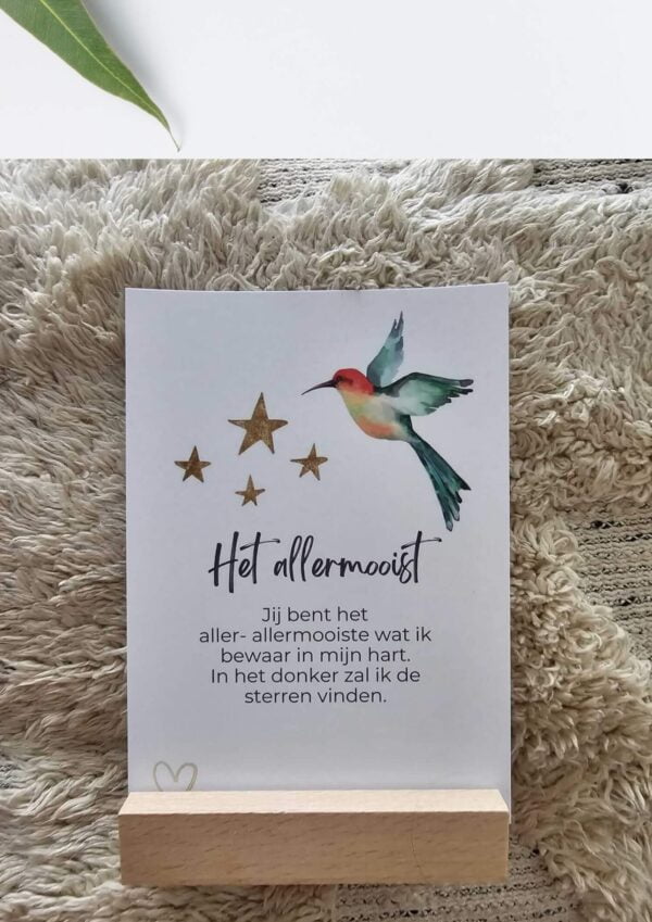 Troostpakket Ik rouw van je houten standaard Troostpakket Ik rouw van je houten standaard